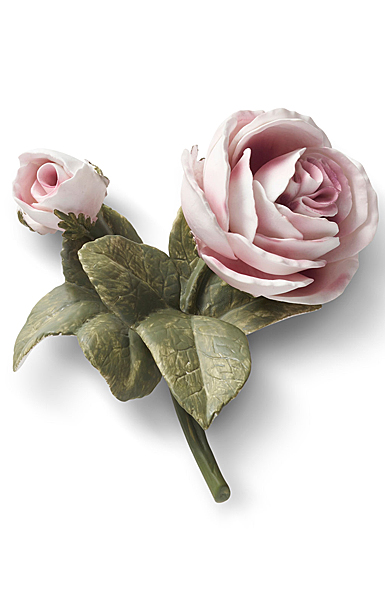 Aerin Porcelain Rose with a Bud, Dusty Pink, Dusty Pink