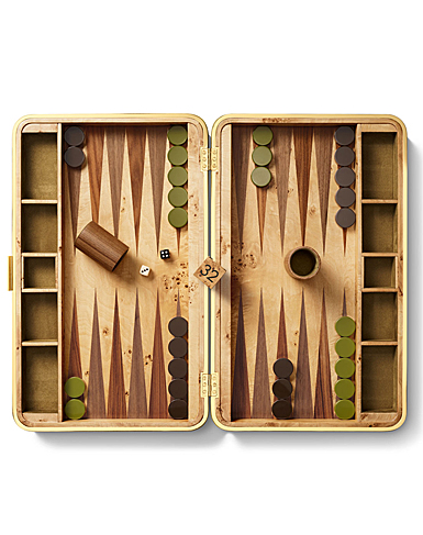 Aerin Velvet Backgammon Set, Moss