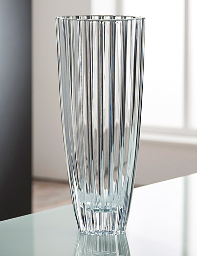 Galway Crystal Oval Linear Vase, Large