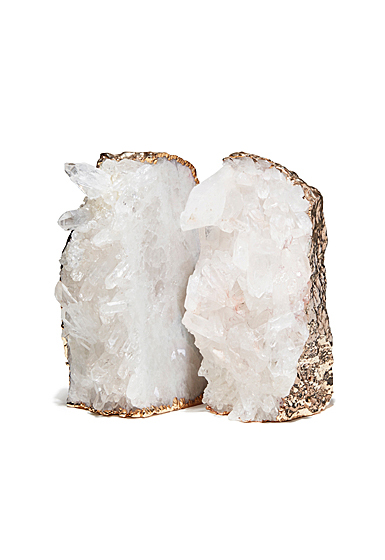 Aerin Gilded Crystal Bookends Pair