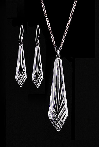 Cashs Ireland, Crystal Annestown Icicle Sterling Necklace and Earrings Gift Set