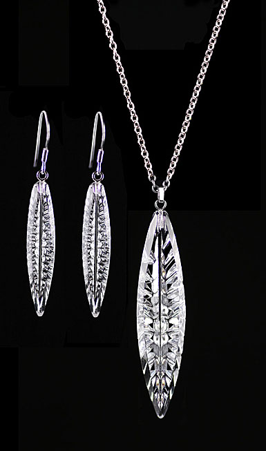 Cashs Ireland, Angel Feather Sterling Silver Pendant and Earring Gift Set