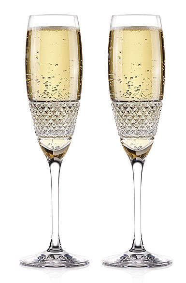Cashs Ireland Cooper Champagne Toasting Flutes, Pair