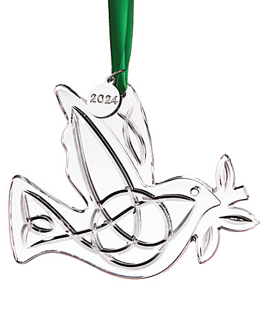 Cashs of Ireland, 2022 Celtic Dove Dated Crystal Ornament