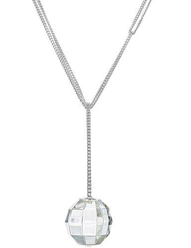 Baccarat Crystal Facettes Short Necklace, Clear Sterling Silver