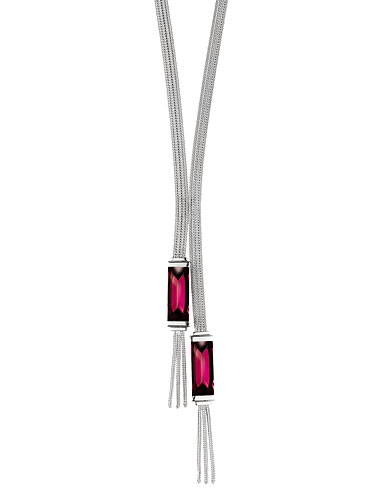 Baccarat So Insomnight Small Tie Necklace, Pink Mordore