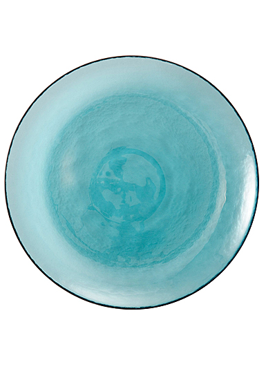 Fortessa Glass Los Cabos Lagoon Blue Dinner Plate, Single