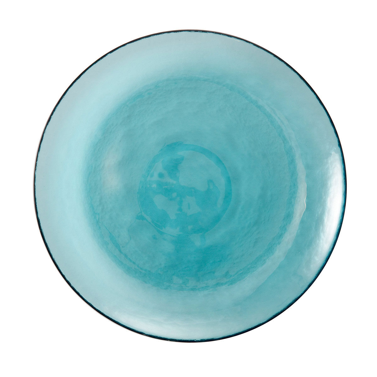 Fortessa Glass Los Cabos Lagoon Blue Dinner Plate 10.5"