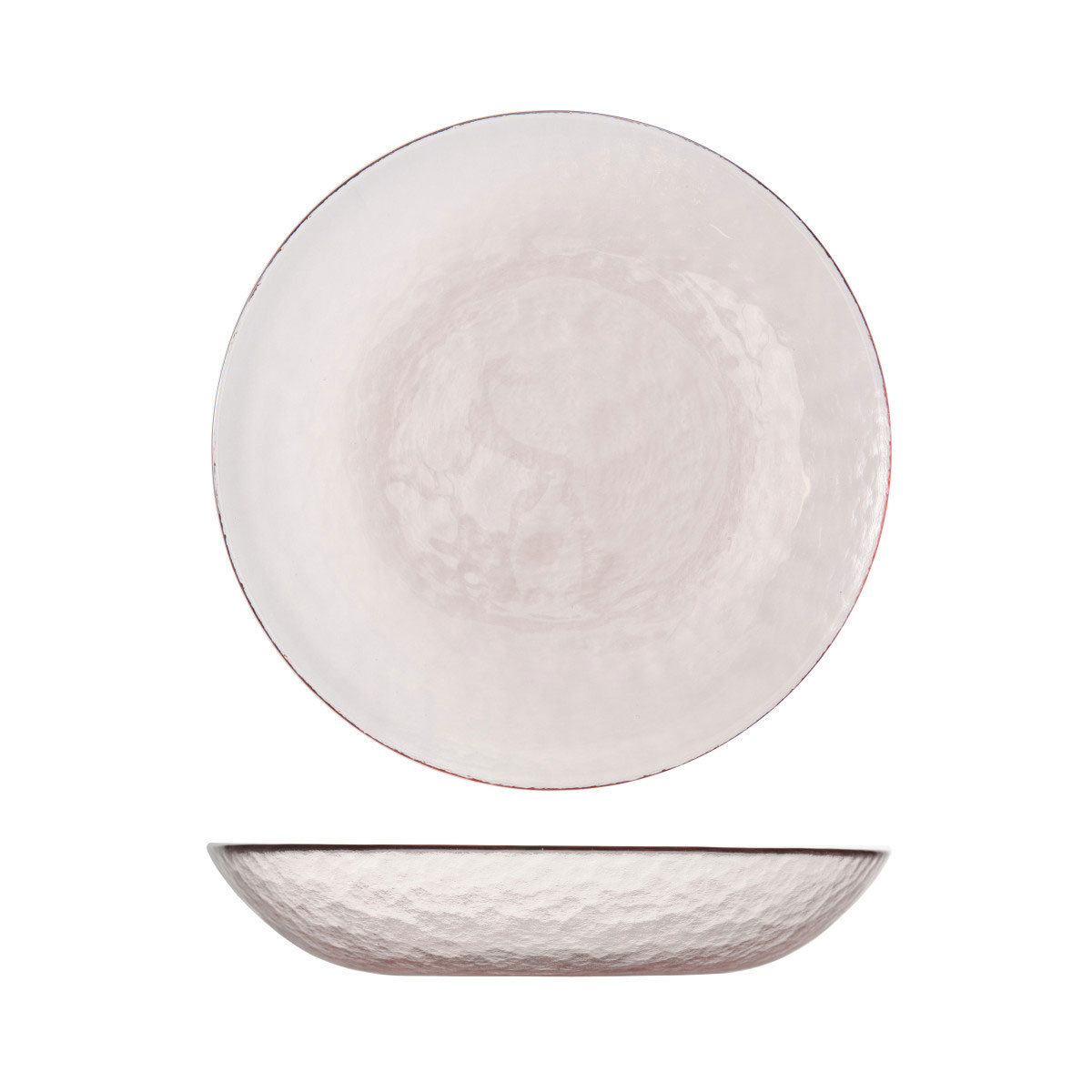 Fortessa Glass Los Cabos Pink Coupe Entre Bowl, Single