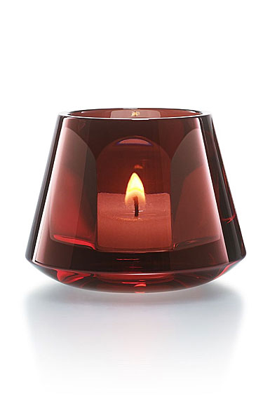Baccarat Crystal, Harcourt Baby Our Fire Crystal Votive, Red