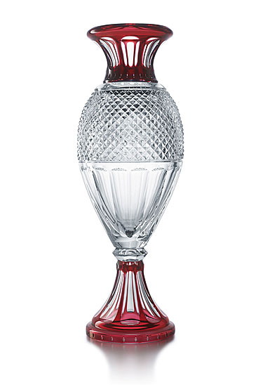 Baccarat Crystal, Belle Epoque Crystal Vase, Red, Limited Edition of 25