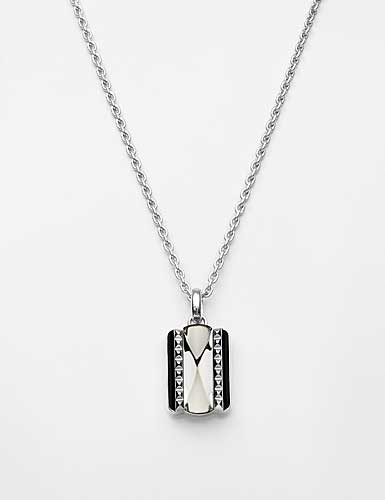 Baccarat Crystal Louxor Necklace, Silver and Mist Mirror