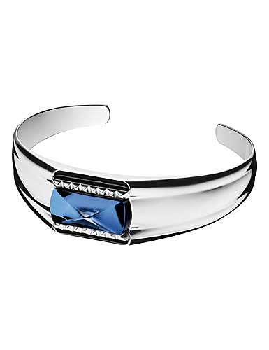 Baccarat Crystal Louxor Small Bracelet, Silver and Blue Mordore