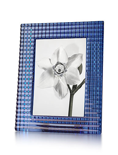 Baccarat Crystal, Eye 5x7" Picture Frame, Blue