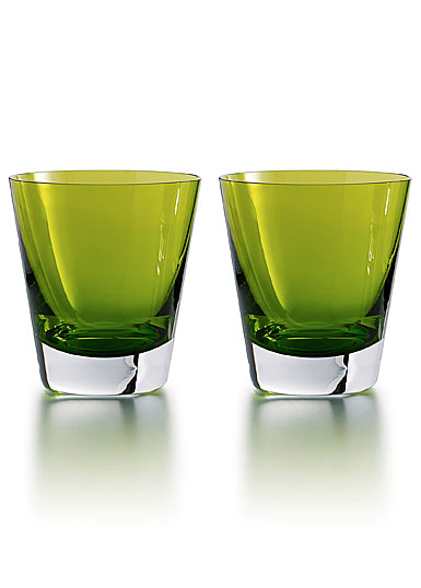 Baccarat Crystal, Mosaique Tumbler Moss, Boxed, Pair