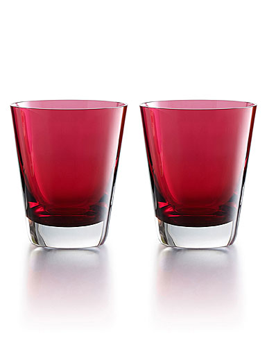 Baccarat Crystal, Mosaique Tumbler Red, Boxed, Pair