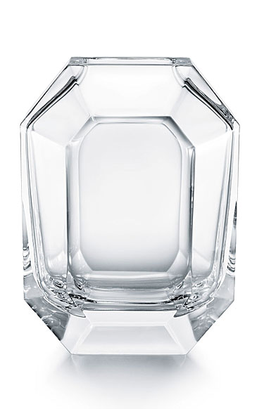 Baccarat Crystal Octogone 10" Vase, Clear