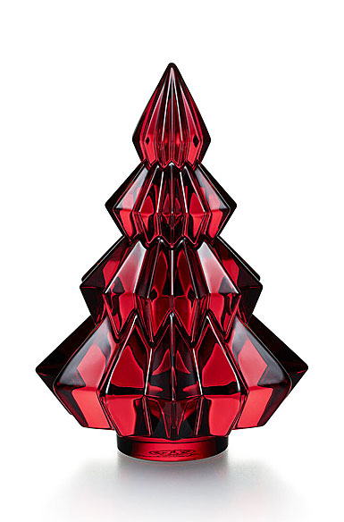 Baccarat Crystal 2019 Aspen Fir Tree, Red