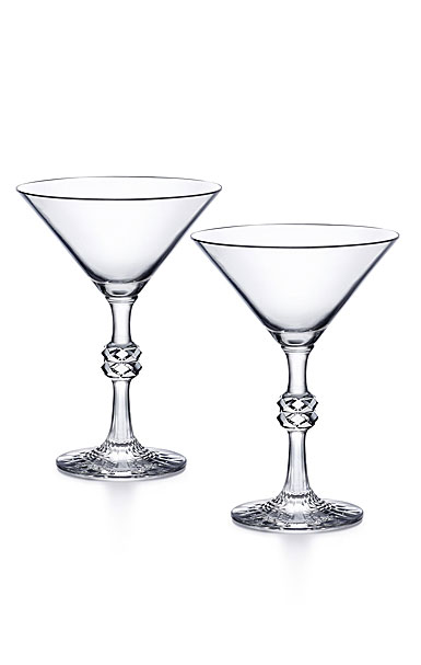 Baccarat Crystal Jean-Charles Boisset Passion Martini Glasses, Pair