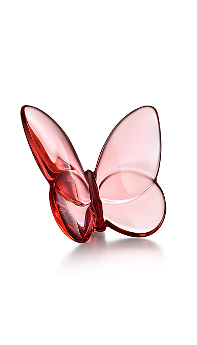 Baccarat Crystal Lucky Butterfly, Blush Pink
