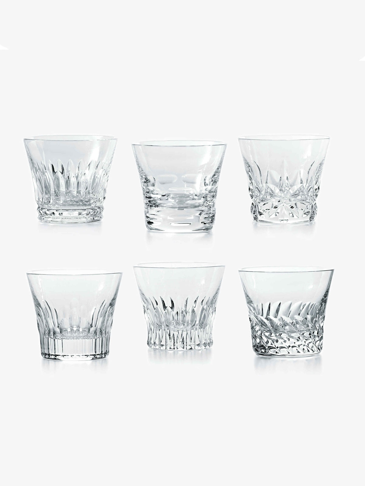 Baccarat Crystal, Everyday Classic II Assorted DOF Tumblers, Gift Boxed Set of Six 