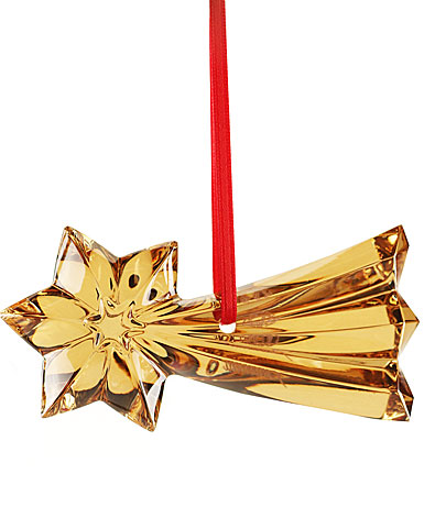 Baccarat Crystal 2024 Shooting Star Ornament, 20K Gold 