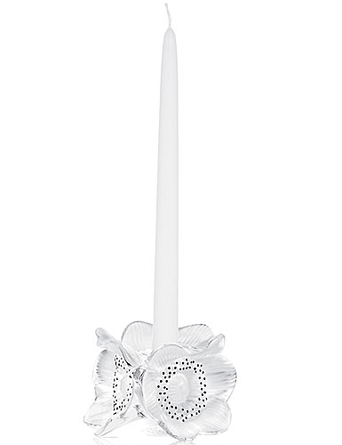 Lalique 3 Anemons Candleholder