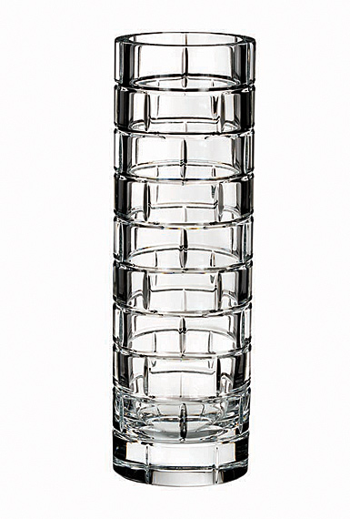 Rogaska Crystal, Quoin Round 9" Bud Crystal Vase