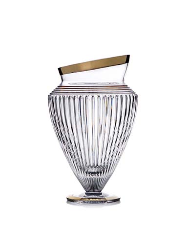 Rogaska Crystal, Amphora Crystal Vase 13" Gold