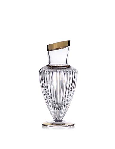 Rogaska Crystal, Amphora Crystal Vase 12.5" Gold