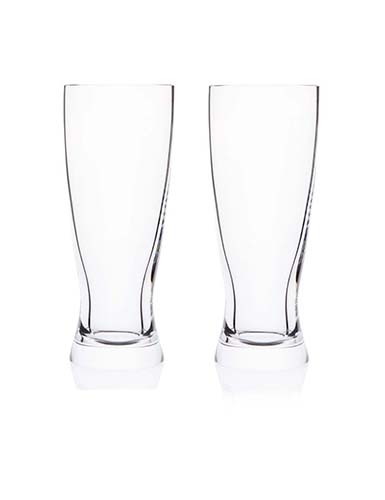 Rogaska Expert Pilsner Beer Glass, Pair