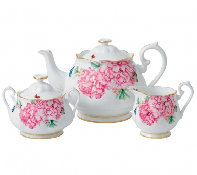Miranda Kerr For Royal Albert Friendship Teapot, Sugar and Creamer