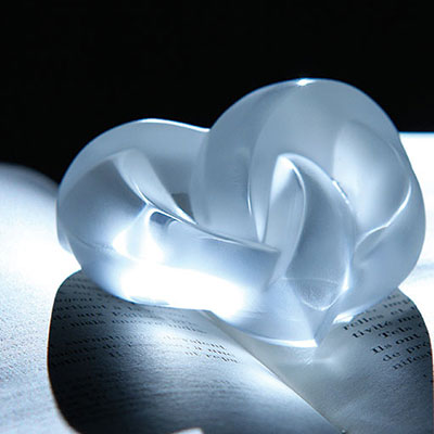Lalique Heart Crystal Paperweight Clear