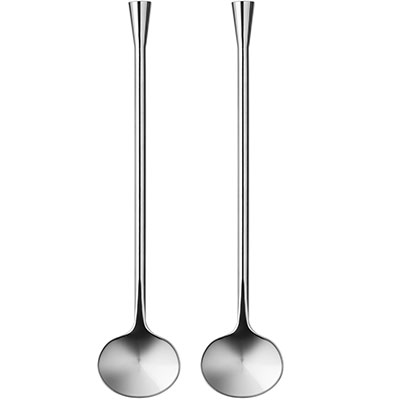 Orrefors Flatware City Cocktail Mixing Spoon, Pair
