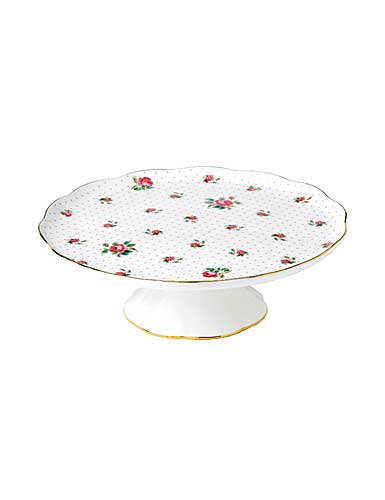 Royal Albert China New Country Roses Tea Party Large Cake Stand, Pink Roses