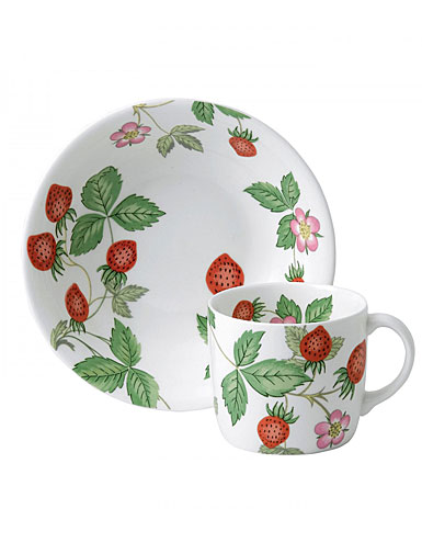 Wedgwood China Wild Strawberry Nurseryware Small Mug and Bowl 2-Piece Set