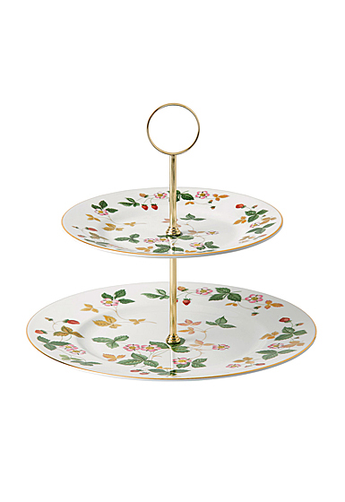 Wedgwood Wild Strawberry Cake Stand Two-Tier