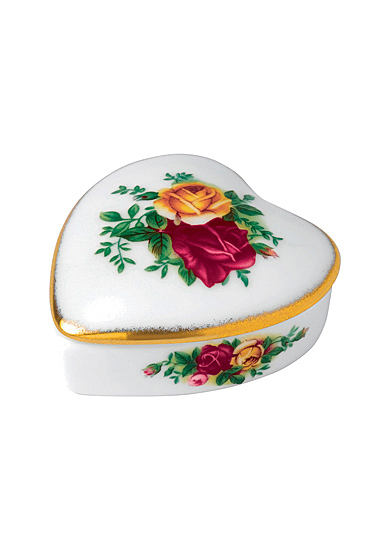 Royal Albert Old Country Roses Heart Box 2.4"