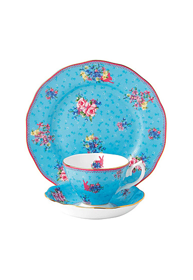 Royal Albert Candy Teacup, Saucer and 8" Plate Set Honey Bunny