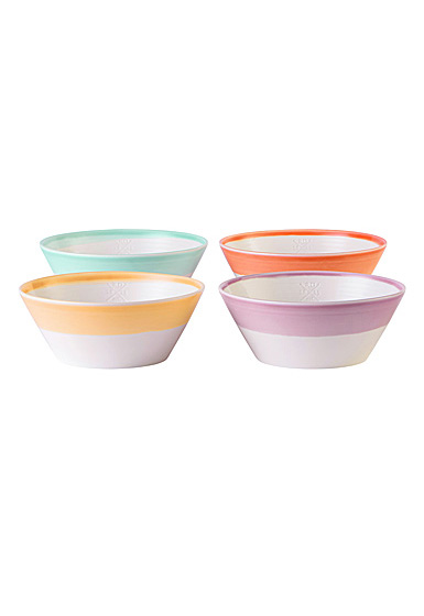 Royal Doulton 1815 Mixed Patterns Cereal Bowl Set of 4 Bright Colors