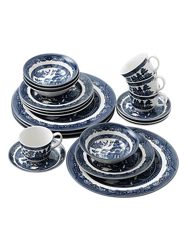 Wedgwood Johnson Brothers Willow Blue 20 Piece Set