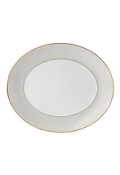 Wedgwood Arris Gio Gold 13" Oval Serving Platter