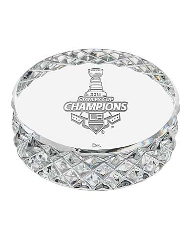 Waterford Crystal 2014 NHL Stanley Cup Champions LA Kings Hockey Puck Paperweight