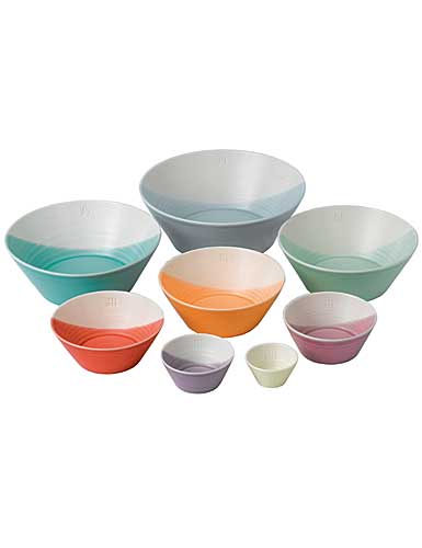 Royal Doulton 1815 Mixed Bowls Set of 8 Bright Colors