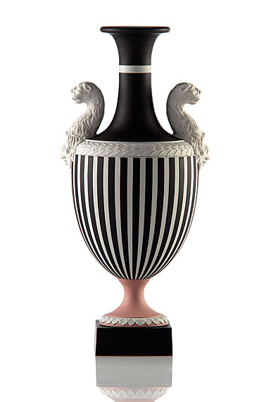 Wedgwood Panther Vase Black, White and Pink, Limited Edition of 25
