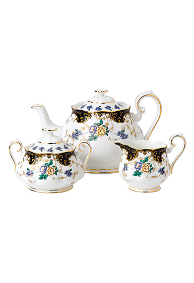 Royal Albert 100 Years 1910 Teapot, Sugar and Creamer Set Duchess