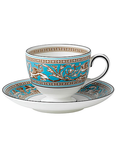 Wedgwood Florentine Turquoise Teacup and Saucer