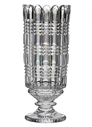 Waterford Crystal, House of Waterford John Connolly Kilkenny Footed 17" Crystal Vase, Limited Edition of 400