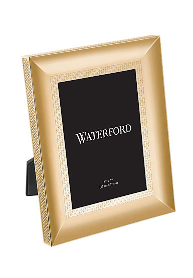 Waterford Lismore Diamond Gold 5x7" Metal Frame