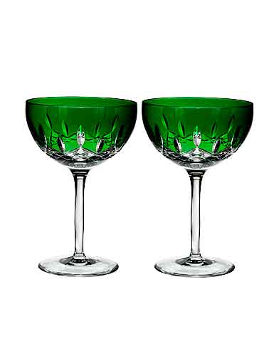 Waterford Crystal, Lismore Pops Emerald Cocktail, Pair